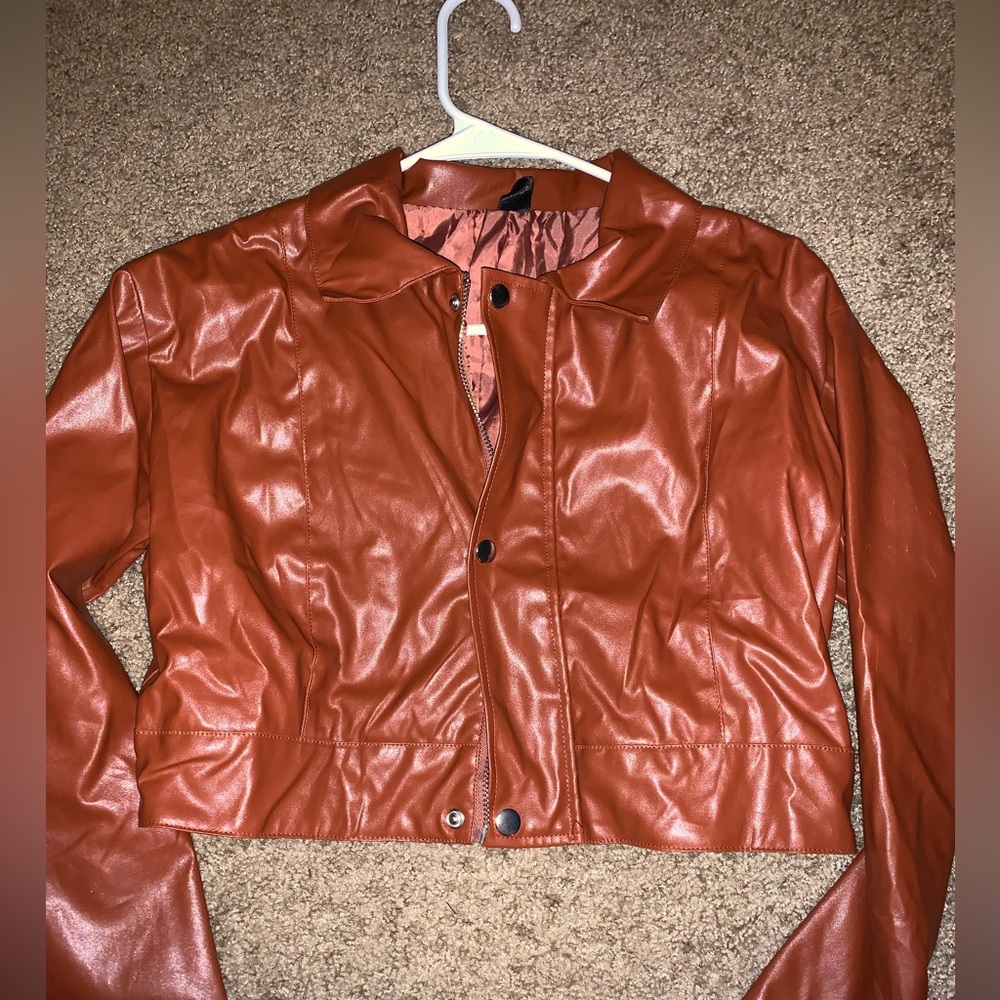 Adorable pleather jacket